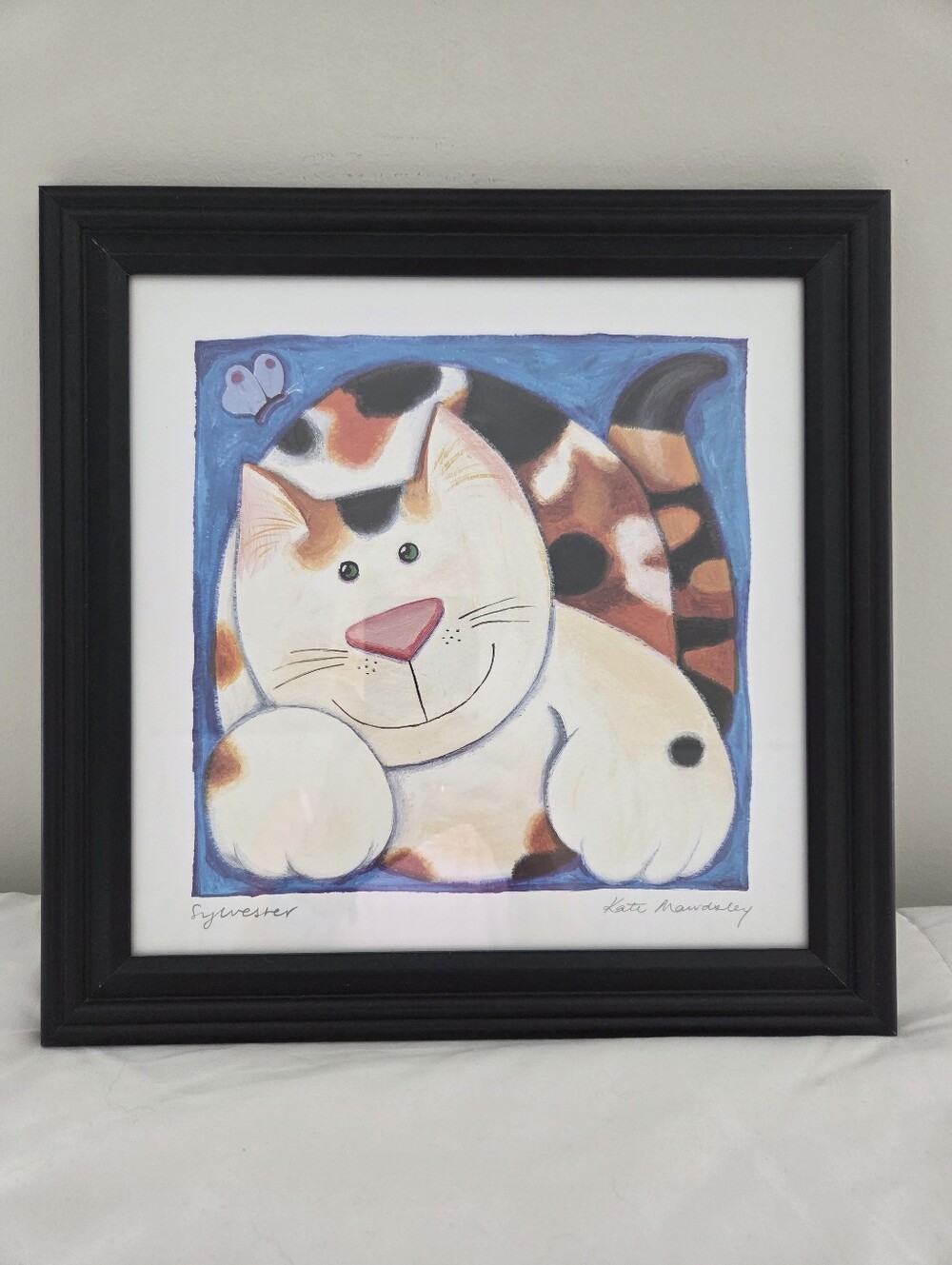 12"x12' CALICO CAT FRAMED ART PRINT